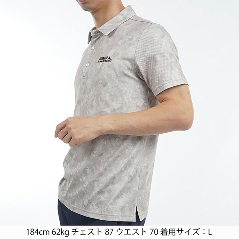 アドミラル ゴルフ Admiral GOLF メンズ メンズ ローラー カモフラージュプリントシャツ ADMA538 詳細9
