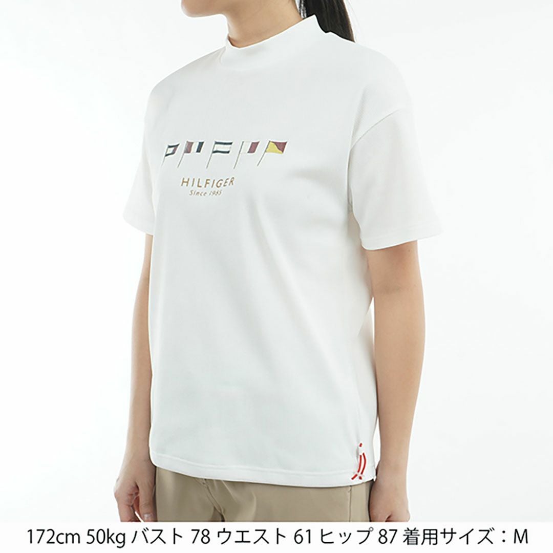 新品・未使用！！　Golfickers 半袖モックネック ホワイトMサイズ トミー ヒルフィガー ゴルフ 26年春夏新作 半袖ワッフルリラックス