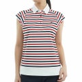 トミー ヒルフィガー ゴルフ Tommy Hilfiger Golf レディース レディース クレイジーボーダー フレンチスリーブシャツ THLA503 詳細1
