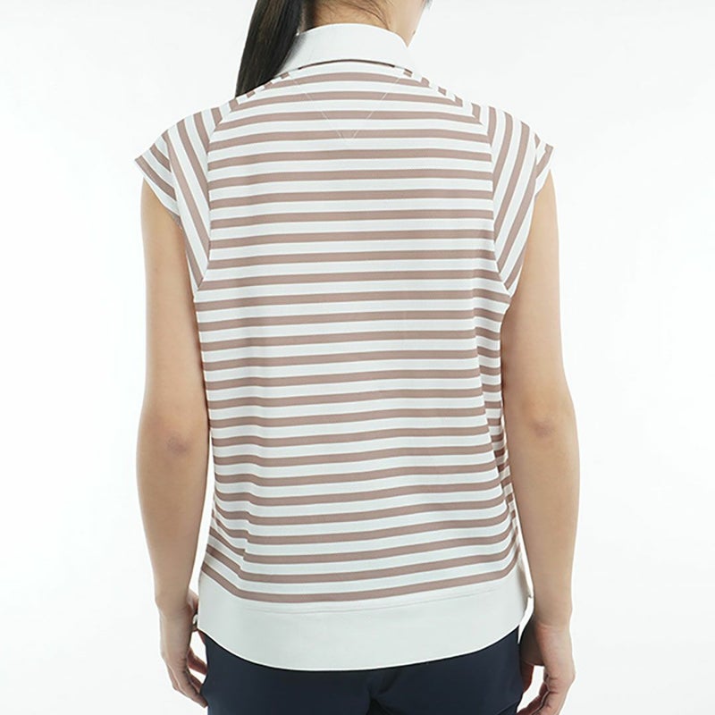 トミー ヒルフィガー ゴルフ Tommy Hilfiger Golf レディース レディース クレイジーボーダー フレンチスリーブシャツ THLA503 詳細14