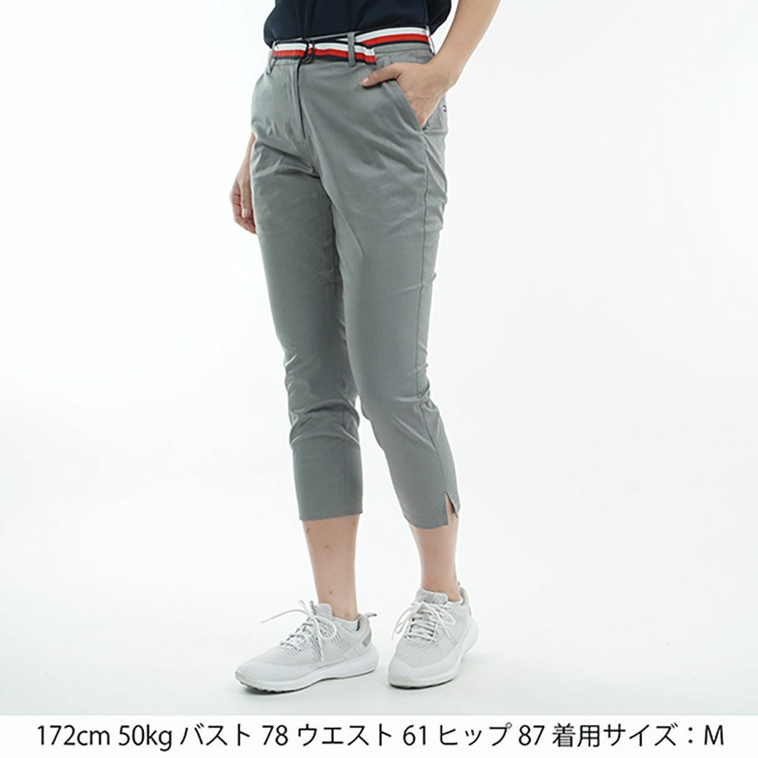 トミーヒルフィガーゴルフ M サイドロゴ ストレッチパンツ グレー レディース 30％OFF】[トミー ヒルフィガー ゴルフ]レディース ベルテッドツイル 3
