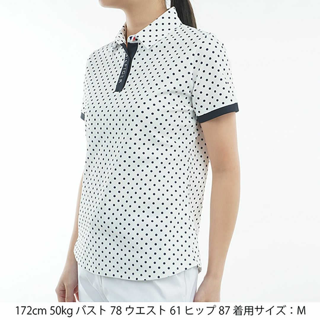 トミー ヒルフィガー ゴルフ Tommy Hilfiger Golf レディース レディース ドット&フラワープリント 半袖シャツ THLA506 詳細13