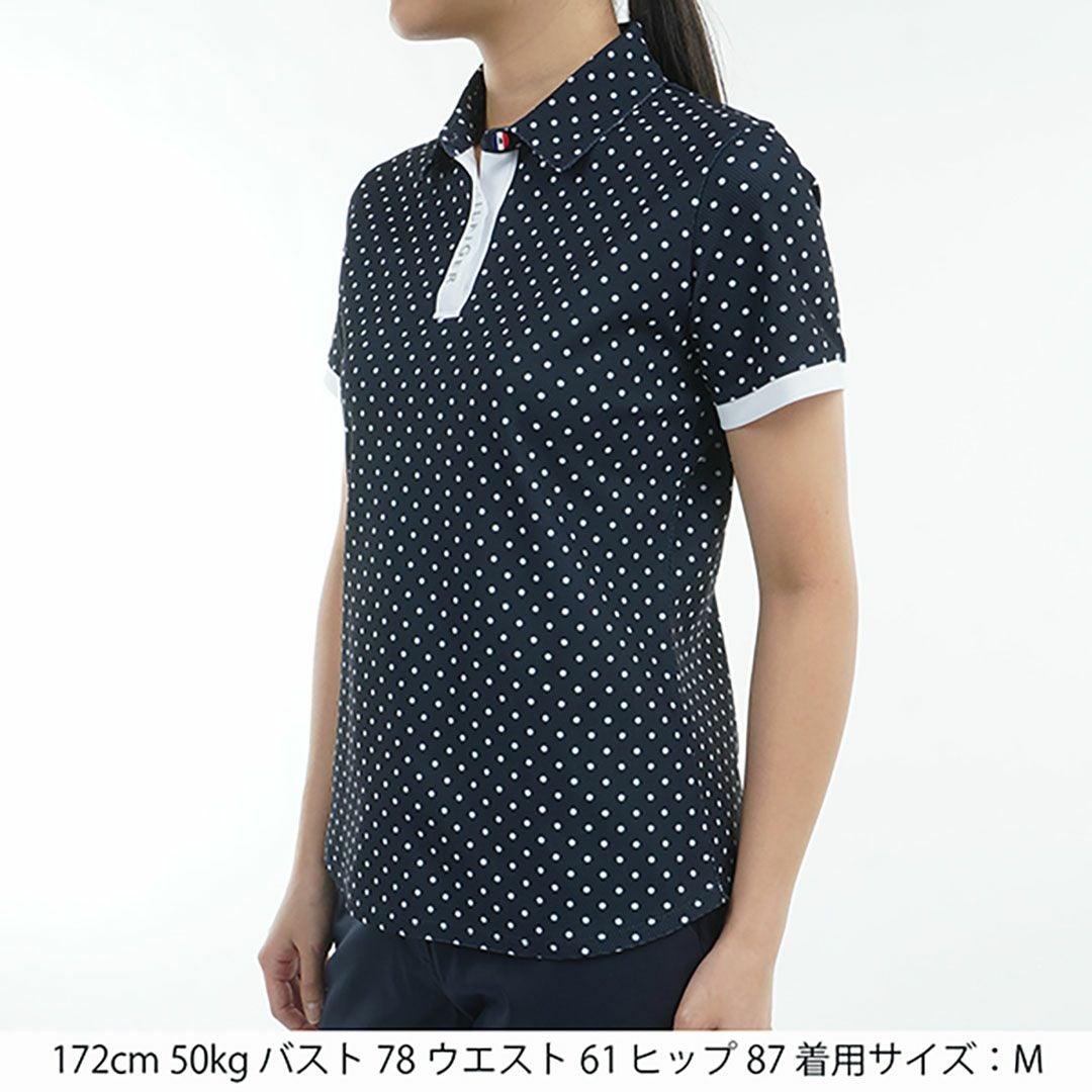 トミー ヒルフィガー ゴルフ Tommy Hilfiger Golf レディース レディース ドット&フラワープリント 半袖シャツ THLA506 詳細15
