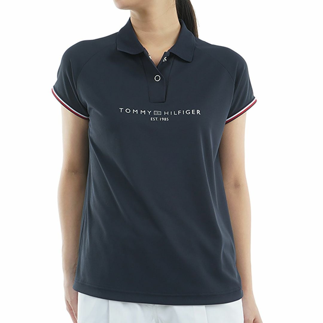 トミー ヒルフィガー ゴルフ Tommy Hilfiger Golf レディース レディース フロントロゴ フレンチスリーブポロシャツ THLA511 詳細3