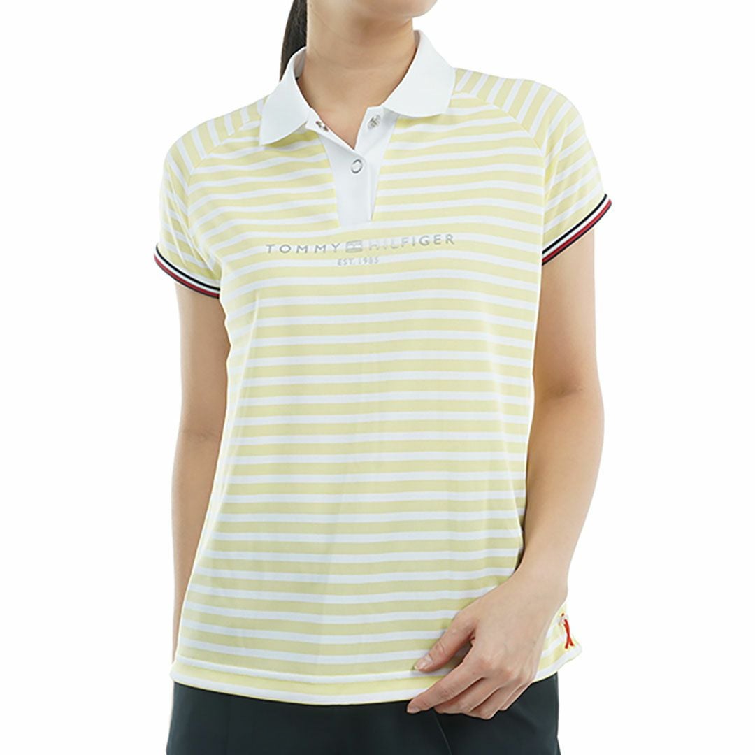 トミー ヒルフィガー ゴルフ Tommy Hilfiger Golf レディース レディース フロントロゴ フレンチスリーブポロシャツ THLA511 詳細6