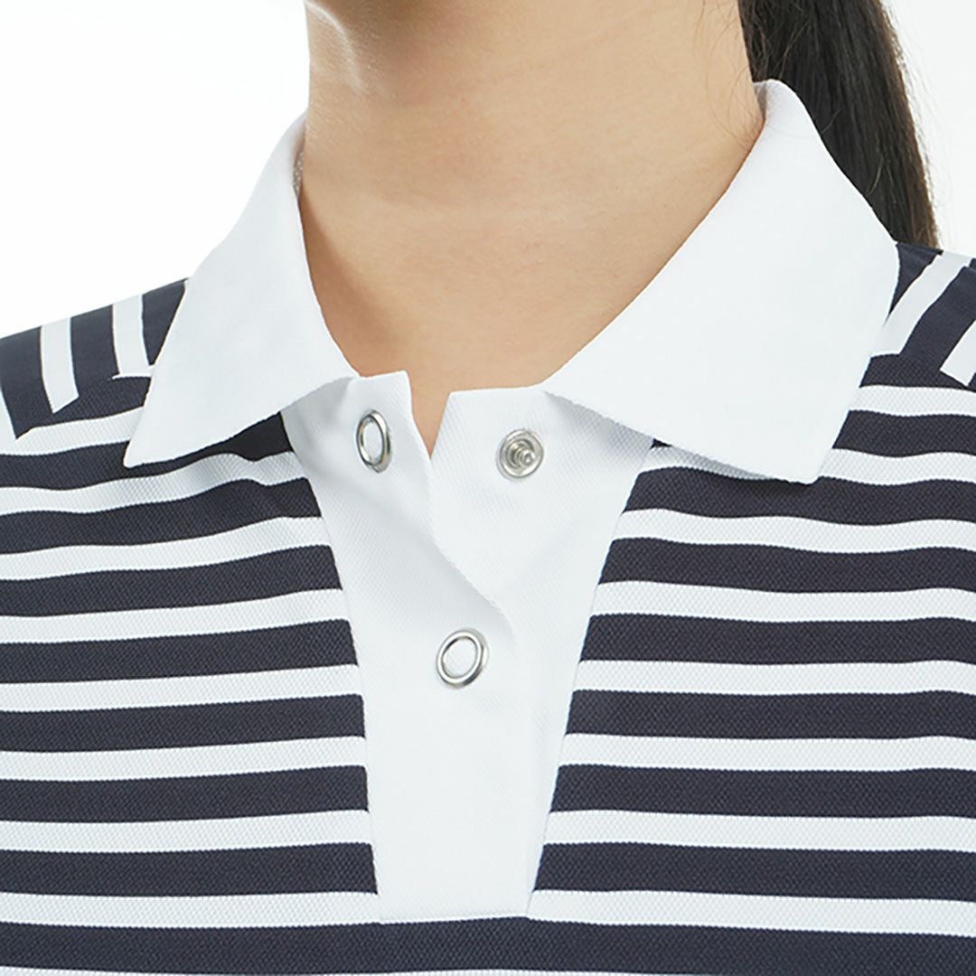 トミー ヒルフィガー ゴルフ Tommy Hilfiger Golf レディース レディース フロントロゴ フレンチスリーブポロシャツ THLA511 詳細13