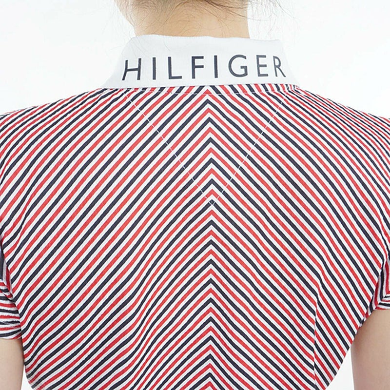 トミー ヒルフィガー ゴルフ Tommy Hilfiger Golf レディース レディース ストライプ キャップスリーブポロシャツ THLA524 詳細9