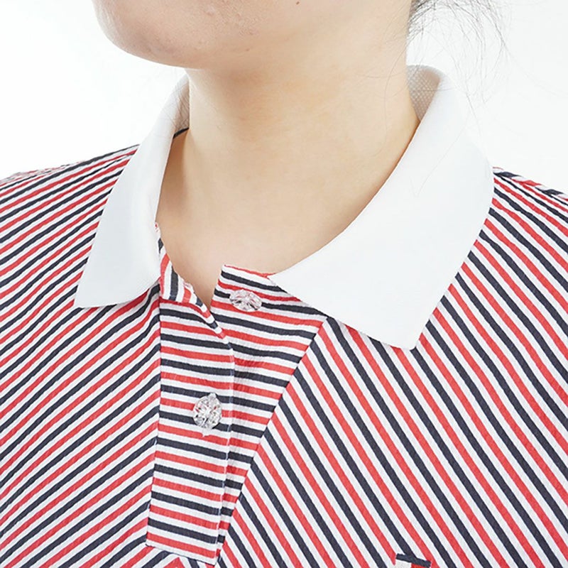 トミー ヒルフィガー ゴルフ Tommy Hilfiger Golf レディース レディース ストライプ キャップスリーブポロシャツ THLA524 詳細10