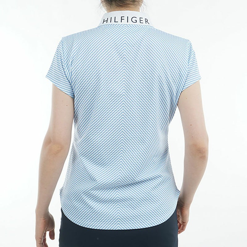 トミー ヒルフィガー ゴルフ Tommy Hilfiger Golf レディース レディース ストライプ キャップスリーブポロシャツ THLA524 詳細15