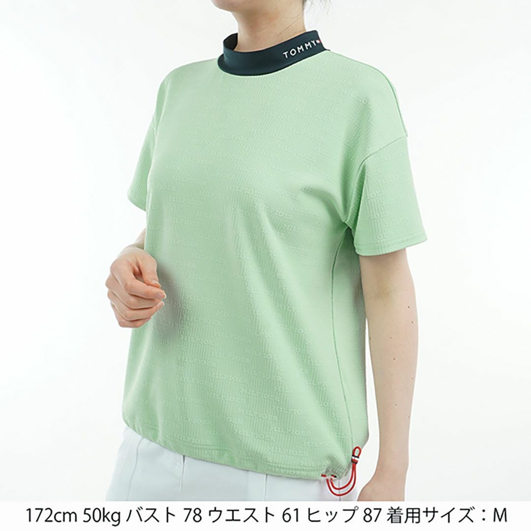 トミー ヒルフィガー ゴルフ Tommy Hilfiger Golf レディース レディース ジャカードリラックス 半袖モックネックシャツ THLA529 詳細17