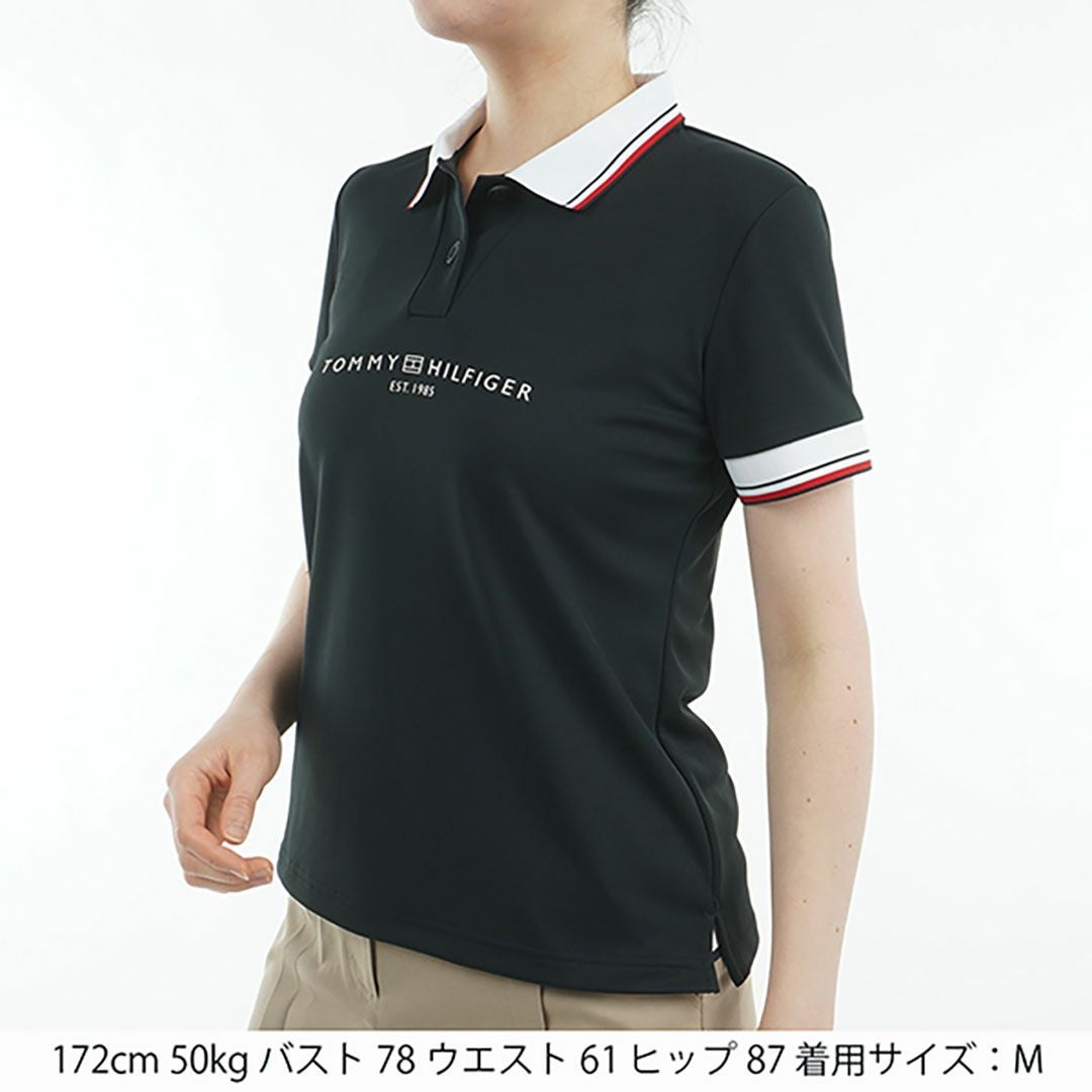 トミー ヒルフィガー ゴルフ Tommy Hilfiger Golf レディース レディース フロントロゴ ホワイトカラー半袖ポロシャツ THLA531 詳細16