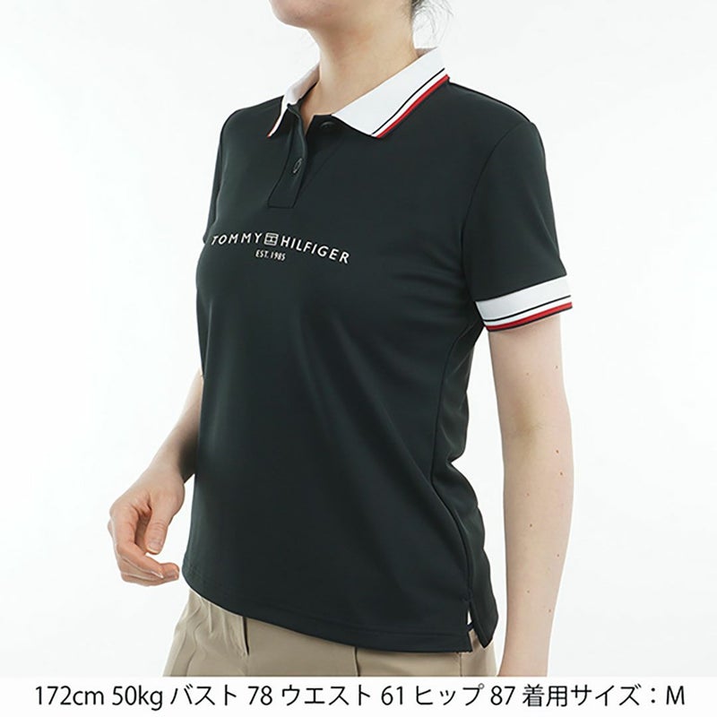 トミー ヒルフィガー ゴルフ Tommy Hilfiger Golf レディース レディース フロントロゴ ホワイトカラー半袖ポロシャツ THLA531 詳細16