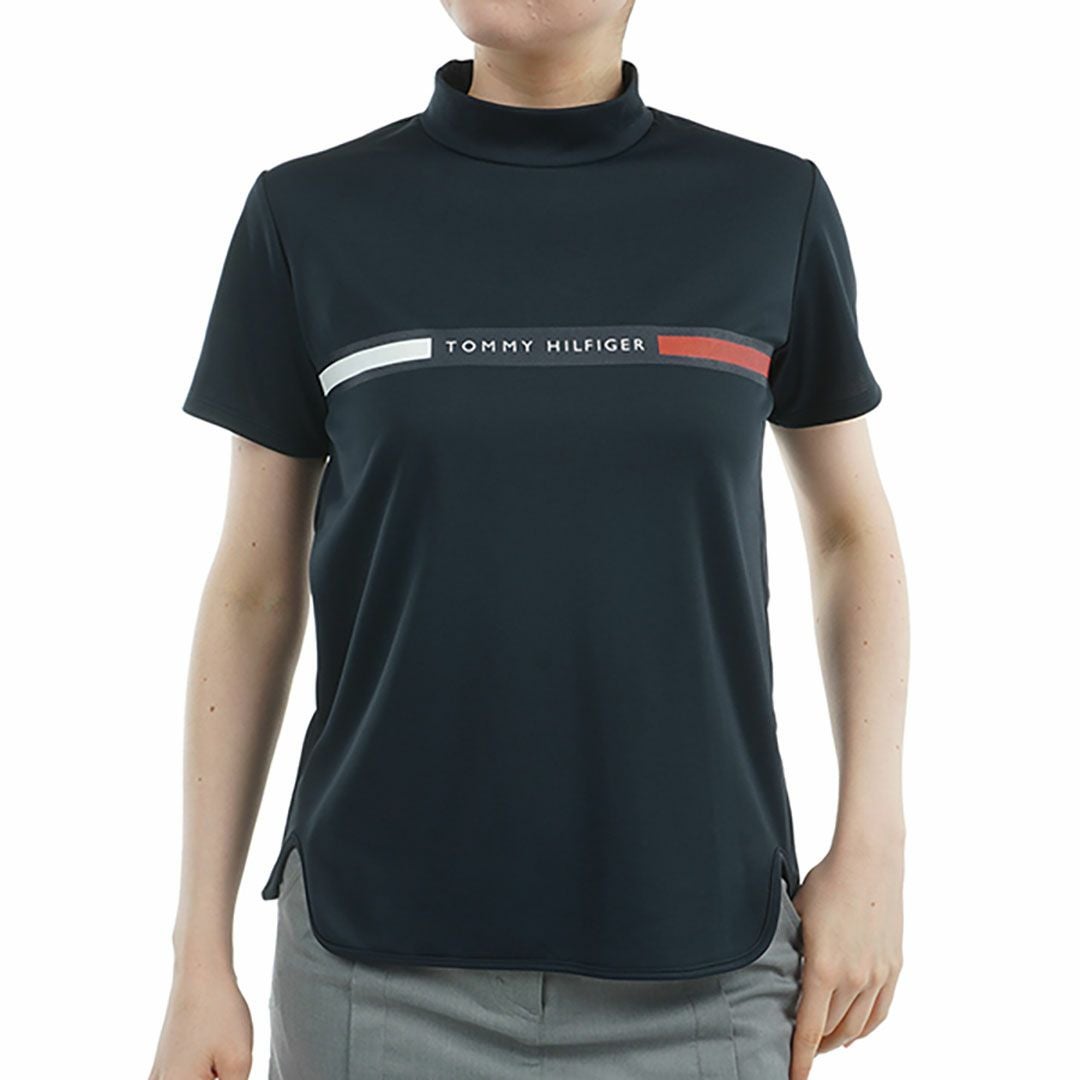 トミー ヒルフィガー ゴルフ Tommy Hilfiger Golf レディース レディース ラインロゴ 半袖モックネックシャツ THLA532 詳細4