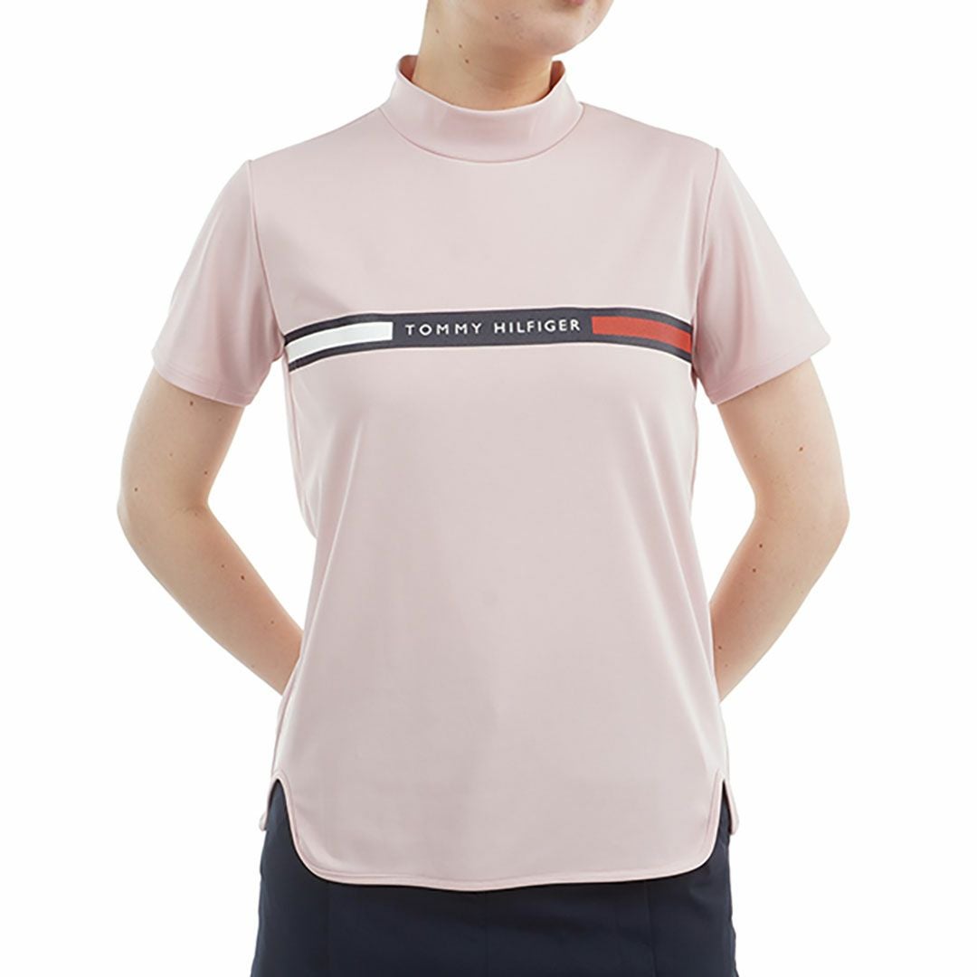 トミー ヒルフィガー ゴルフ Tommy Hilfiger Golf レディース レディース ラインロゴ 半袖モックネックシャツ THLA532 詳細5
