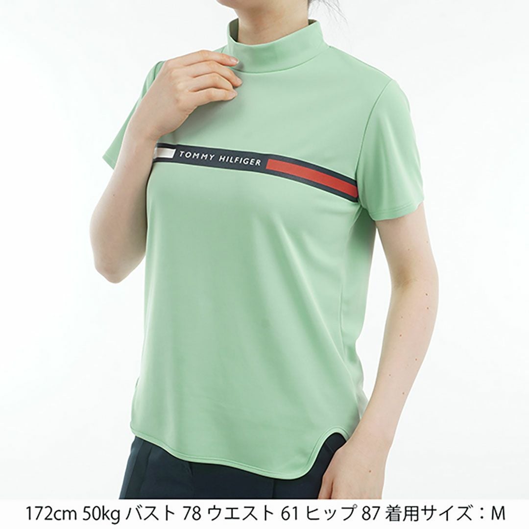 ロゴモックネックシャツ　グリーン　L 30％OFF】[トミー ヒルフィガー ゴルフ]レディース ラインロゴ 半袖