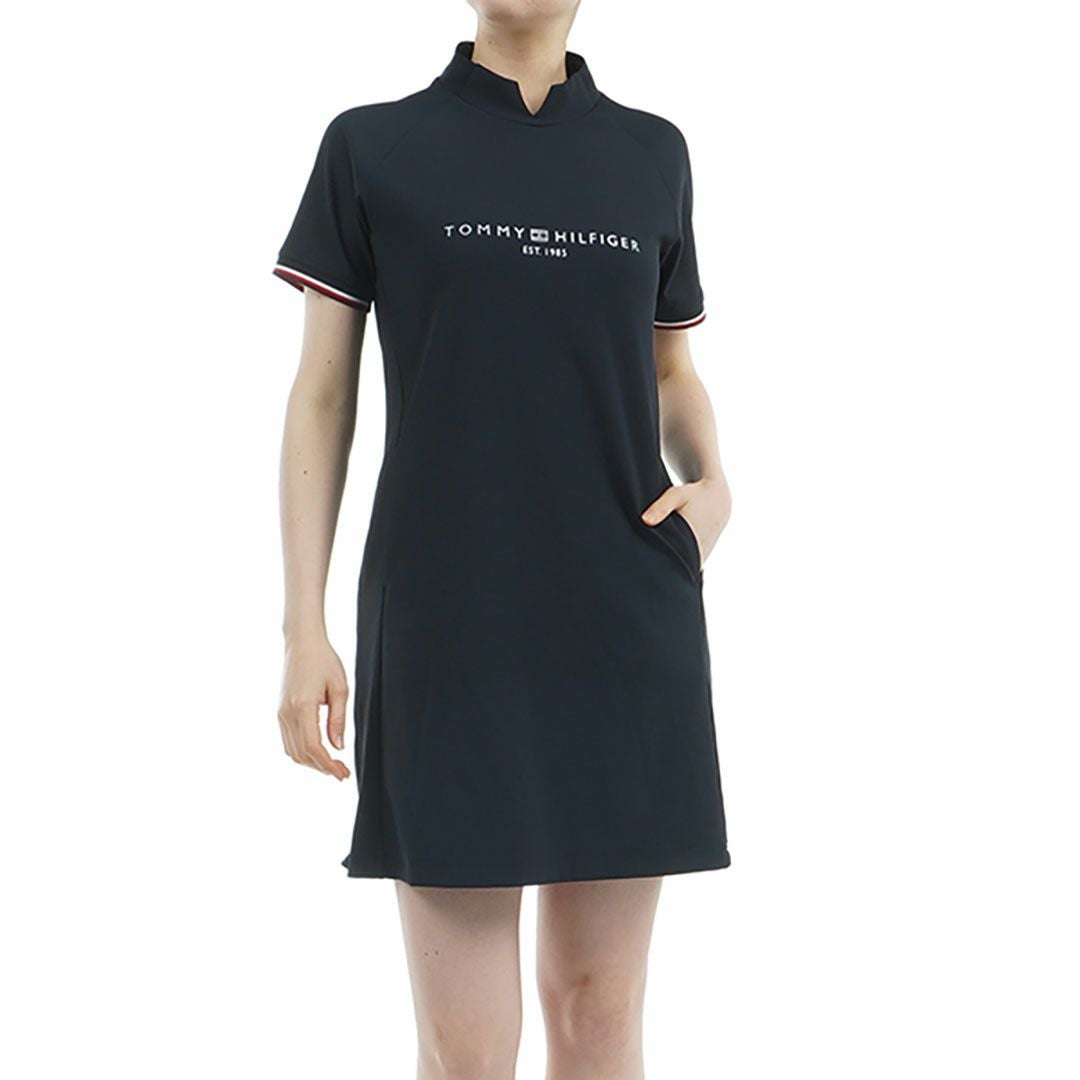 トミー ヒルフィガー ゴルフ Tommy Hilfiger Golf レディース レディース ハイテンションモックネック Aラインワンピース THLA534 詳細3