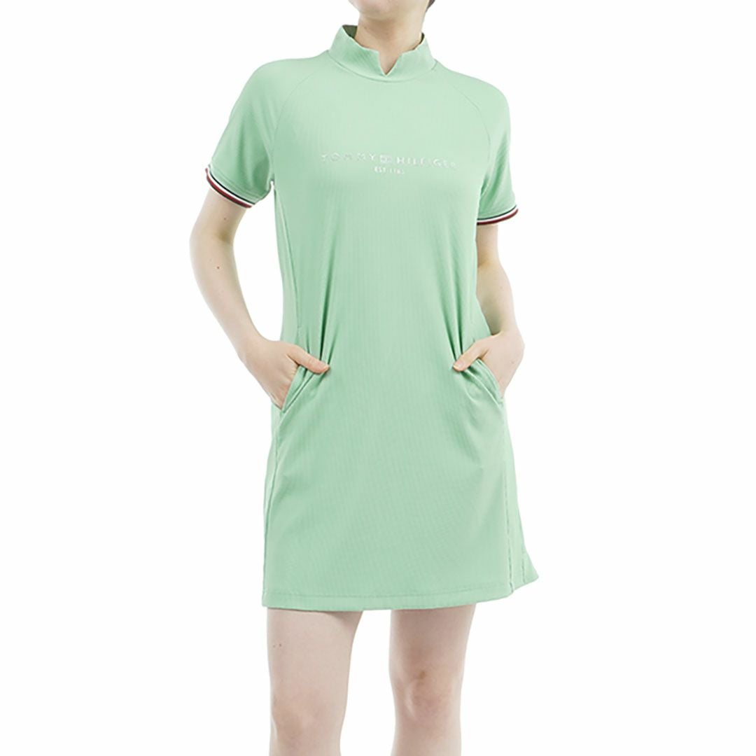 トミー ヒルフィガー ゴルフ Tommy Hilfiger Golf レディース レディース ハイテンションモックネック Aラインワンピース THLA534 詳細4