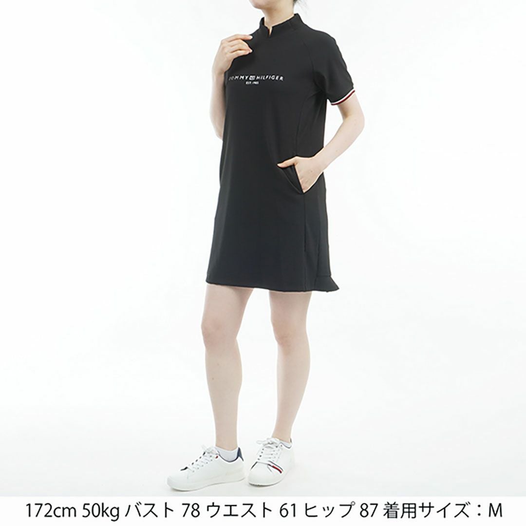 トミー ヒルフィガー ゴルフ Tommy Hilfiger Golf レディース レディース ハイテンションモックネック Aラインワンピース THLA534 詳細5