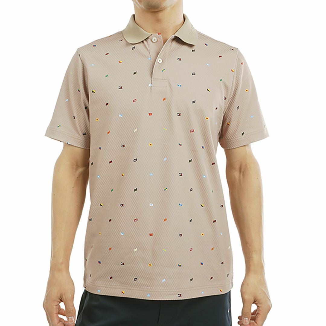 トミー ヒルフィガー ゴルフ Tommy Hilfiger Golf メンズ メンズ マルチフラッグモノグラム 半袖ポロシャツ THMA504 詳細3