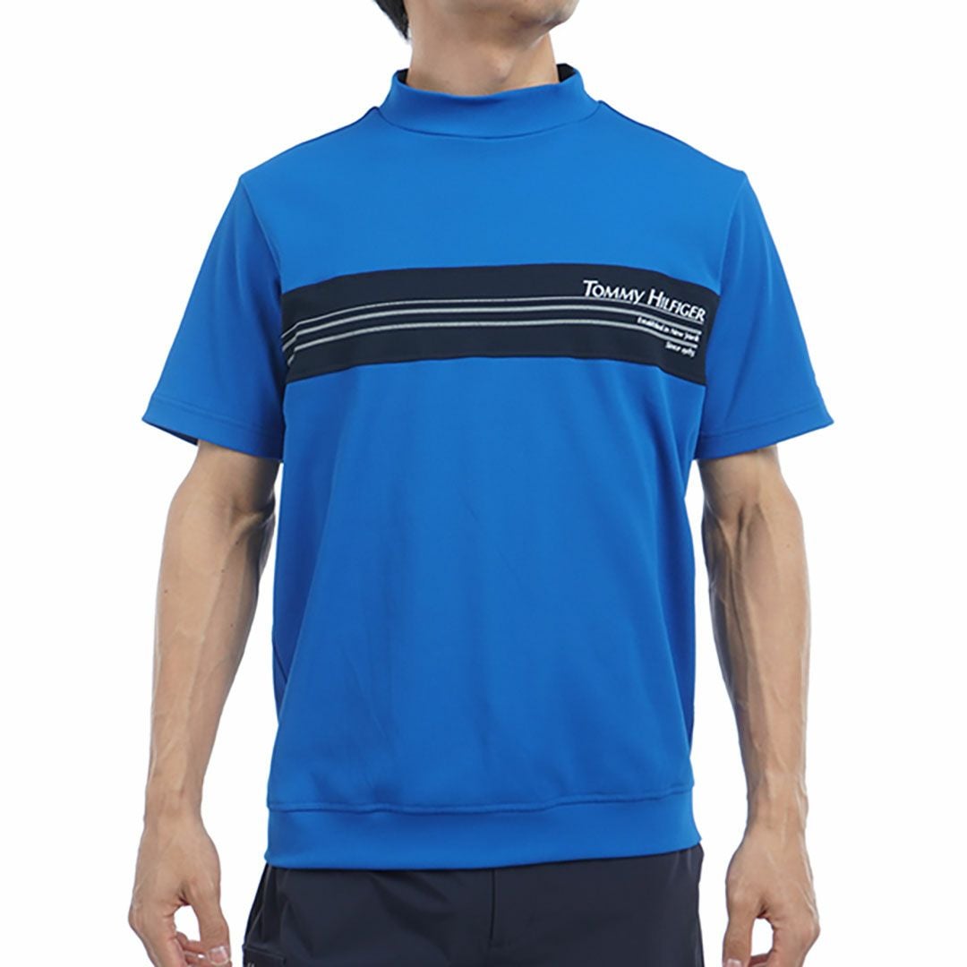トミー ヒルフィガー ゴルフ Tommy Hilfiger Golf メンズ メンズ カラーブロック 半袖モックネックシャツ THMA505 詳細1