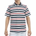 トミー ヒルフィガー ゴルフ Tommy Hilfiger Golf メンズ メンズ マルチボーダー 半袖ポロシャツ THMA506 詳細1