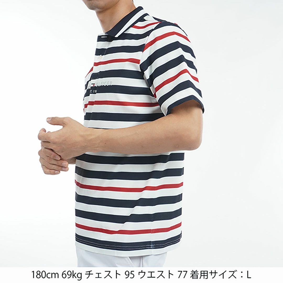 30％OFF】[トミー ヒルフィガー ゴルフ]メンズ マルチボーダー 半袖