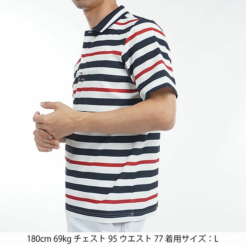 トミー ヒルフィガー ゴルフ Tommy Hilfiger Golf メンズ メンズ マルチボーダー 半袖ポロシャツ THMA506 詳細4