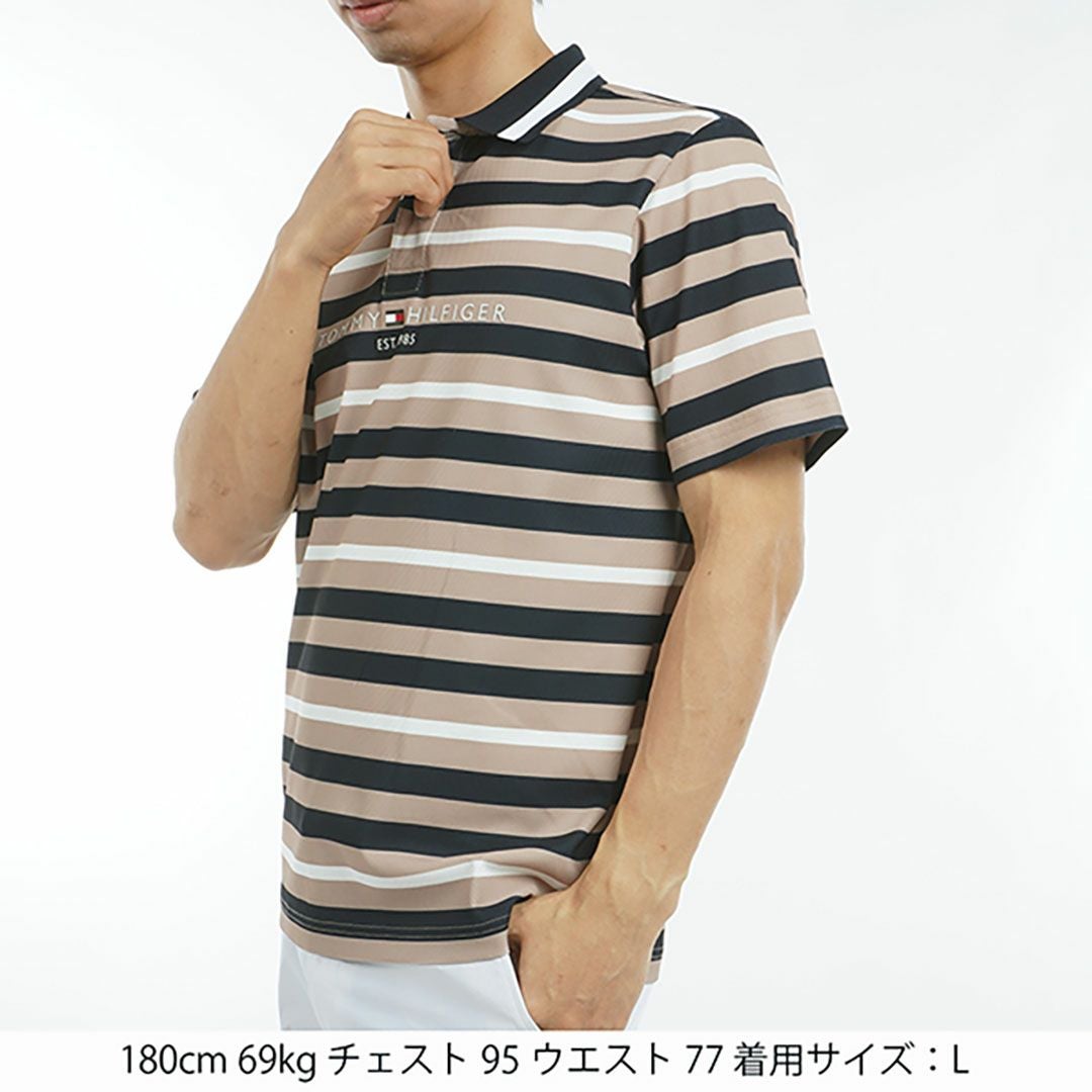 30％OFF】[トミー ヒルフィガー ゴルフ]メンズ マルチボーダー 半袖