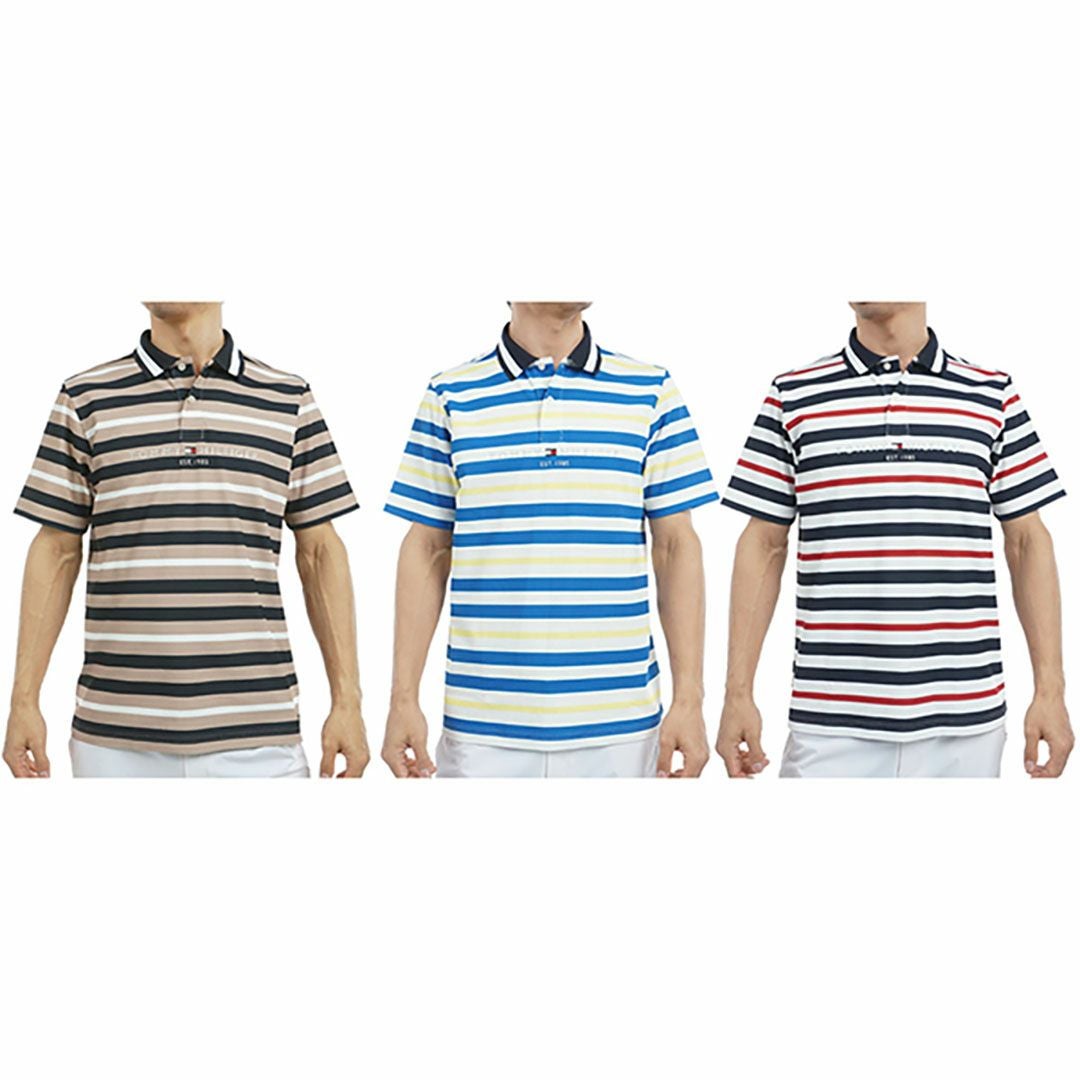 30％OFF】[トミー ヒルフィガー ゴルフ]メンズ マルチボーダー 半袖