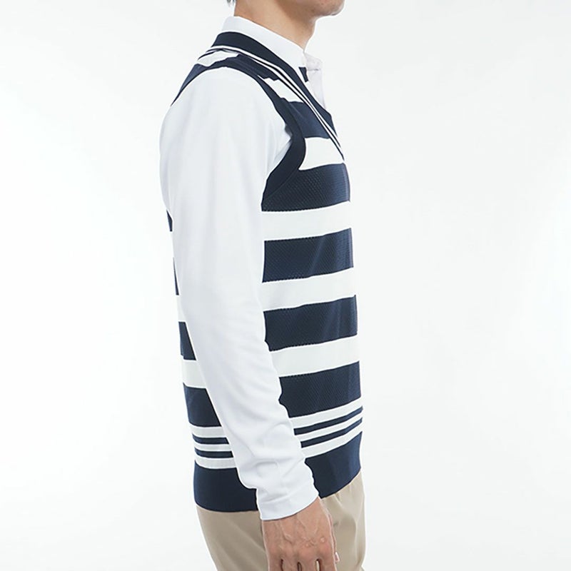 トミー ヒルフィガー ゴルフ Tommy Hilfiger Golf メンズ メンズ シャドーストライプ クリケットニットベスト THMA510 詳細7