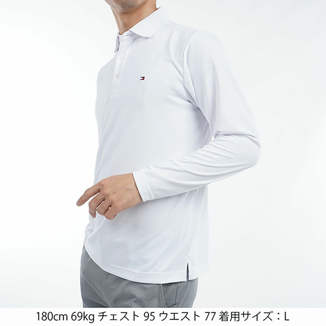  HILFINGER GOLF 長袖シャツ 白　紺色 キャンペーン対象商品】【30％OFF】[トミー ヒルフィガー ゴルフ