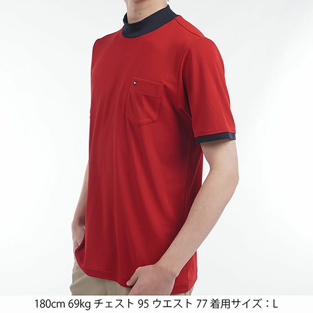 BRIEFING モックネック Tシャツ L 2枚セット 半袖 長袖 赤 ゴルフ 30％OFF】[トミー ヒルフィガー ゴルフ]メンズ エッセンシャル 半袖