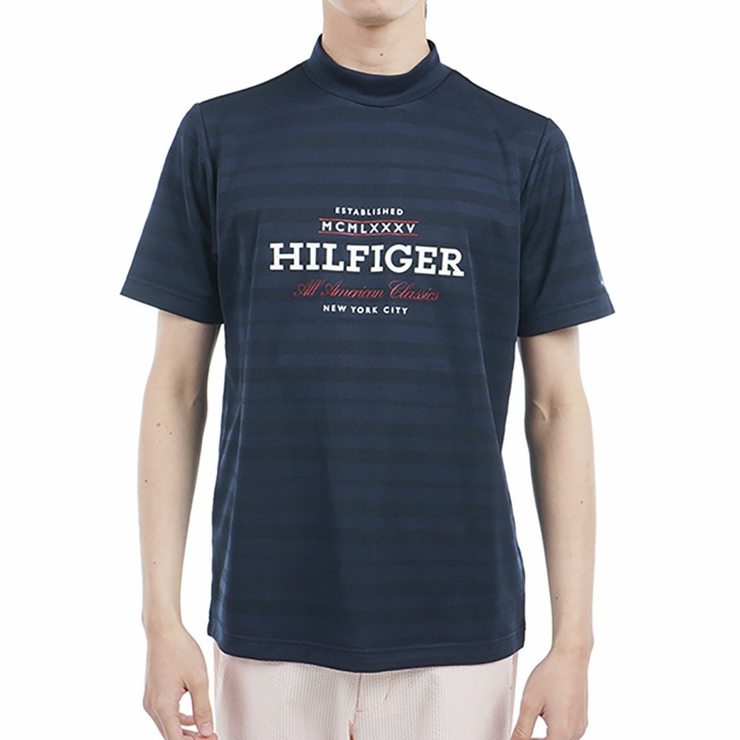 トミー ヒルフィガー ゴルフ Tommy Hilfiger Golf メンズ メンズ フロントロゴ 半袖モックネックシャツ THMA520 詳細1