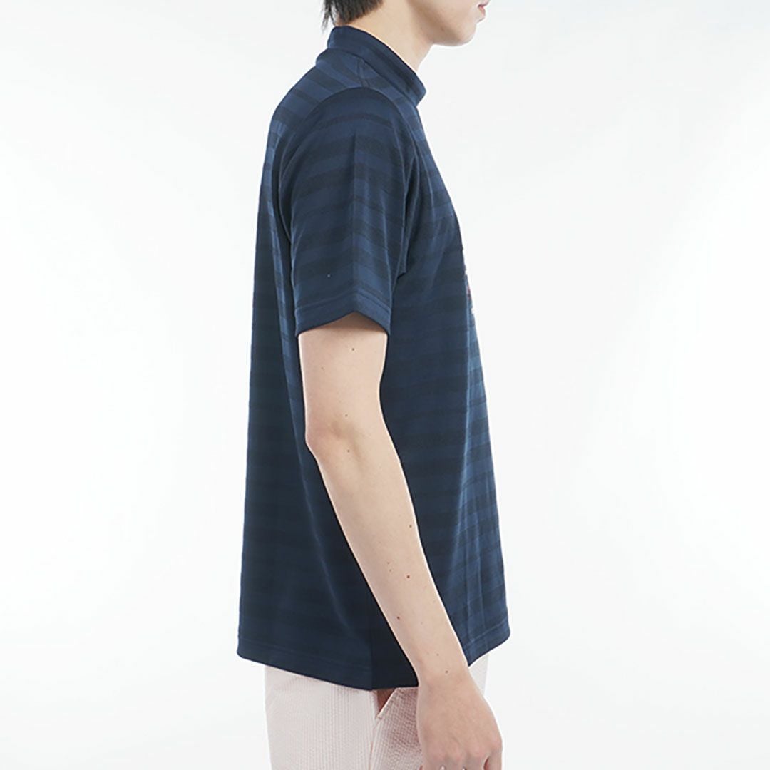 トミーヒルフィガーゴルフ　半袖　モックネックワンピース　ネイビー　M 30％OFF】[トミー ヒルフィガー ゴルフ]メンズ フロントロゴ 半袖