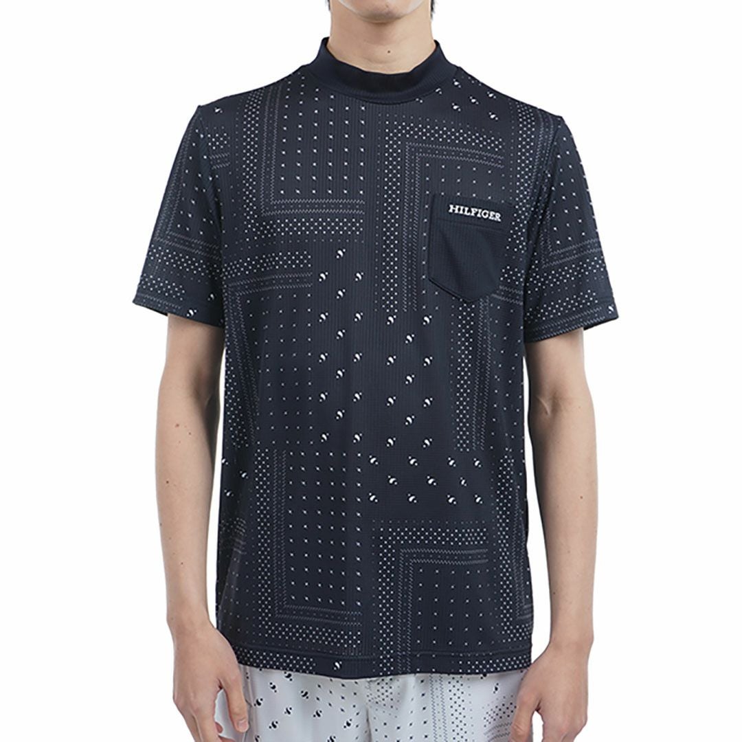 トミー ヒルフィガー ゴルフ Tommy Hilfiger Golf メンズ メンズ バンダナプリント 半袖モックネックシャツ THMA524 詳細2