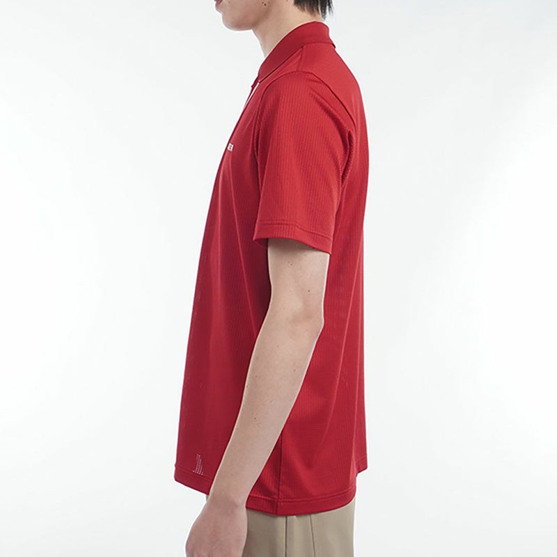 トミー ヒルフィガー ゴルフ Tommy Hilfiger Golf メンズ メンズ レッドホワイトブルー ハーフジップポロシャツ THMA526 詳細6