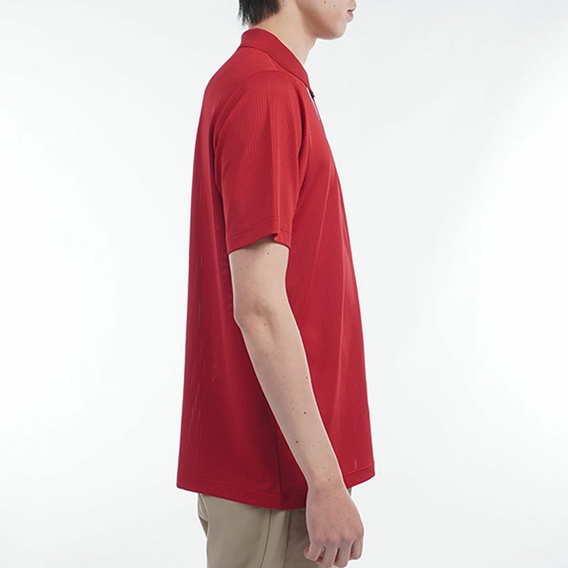 トミー ヒルフィガー ゴルフ Tommy Hilfiger Golf メンズ メンズ レッドホワイトブルー ハーフジップポロシャツ THMA526 詳細7