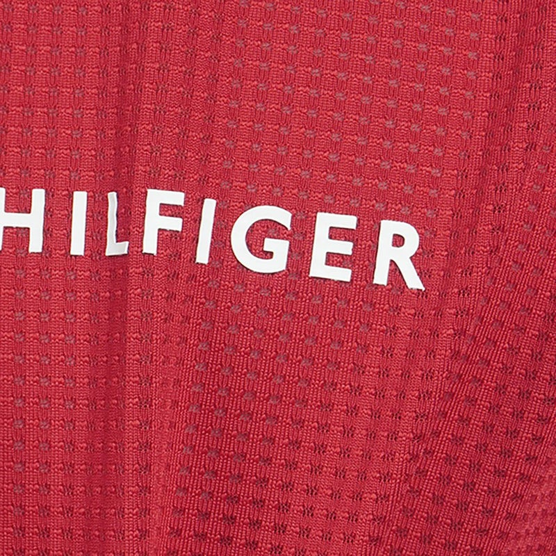 トミー ヒルフィガー ゴルフ Tommy Hilfiger Golf メンズ メンズ レッドホワイトブルー ハーフジップポロシャツ THMA526 詳細10