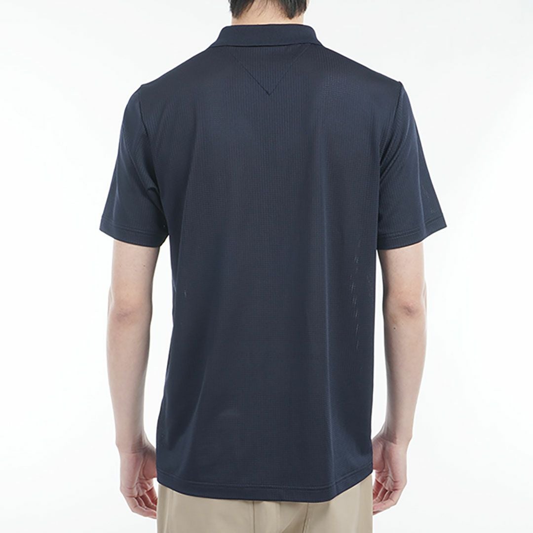 トミー ヒルフィガー ゴルフ Tommy Hilfiger Golf メンズ メンズ レッドホワイトブルー ハーフジップポロシャツ THMA526 詳細14