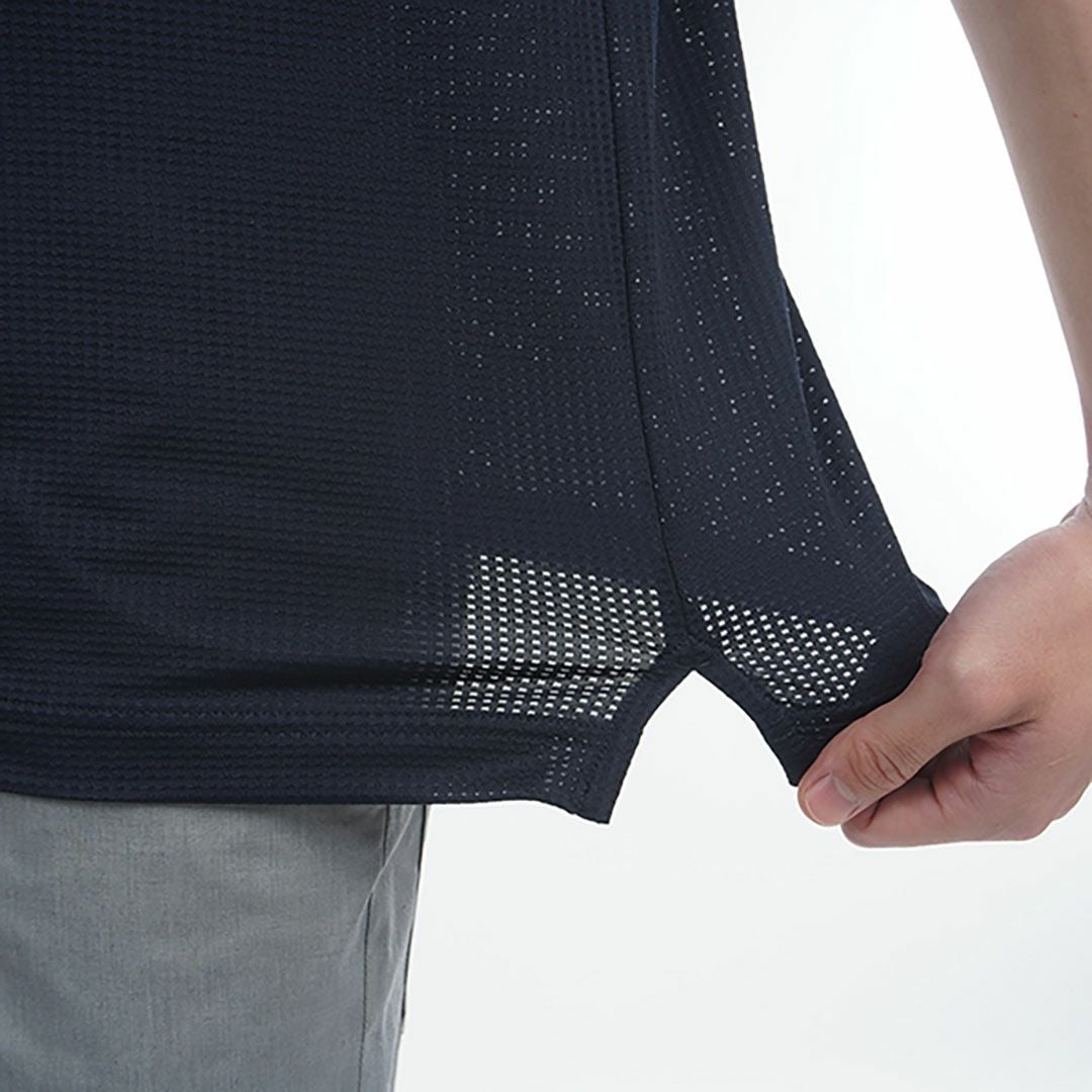 トミー ヒルフィガー ゴルフ Tommy Hilfiger Golf メンズ メンズ HILFIGERトリコグラフィック 半袖モックネックシャツ THMA527 詳細8