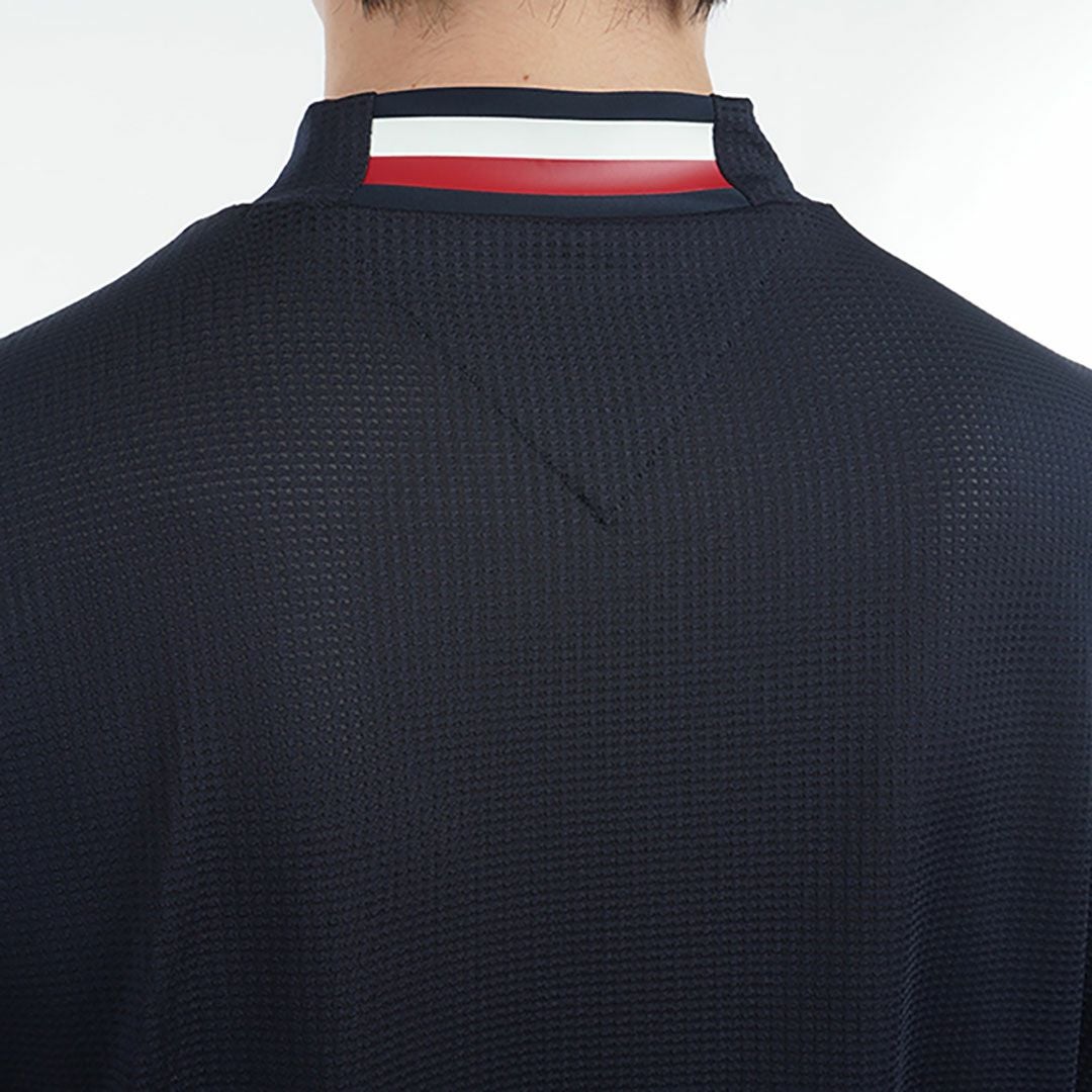 トミー ヒルフィガー ゴルフ Tommy Hilfiger Golf メンズ メンズ HILFIGERトリコグラフィック 半袖モックネックシャツ THMA527 詳細9