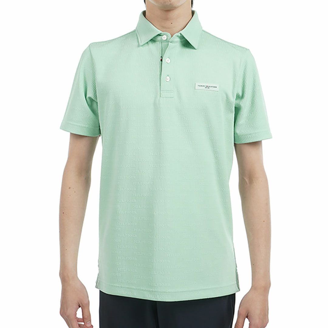 トミー ヒルフィガー ゴルフ Tommy Hilfiger Golf メンズ メンズ ロゴジャガード 半袖シャツ THMA530 詳細1