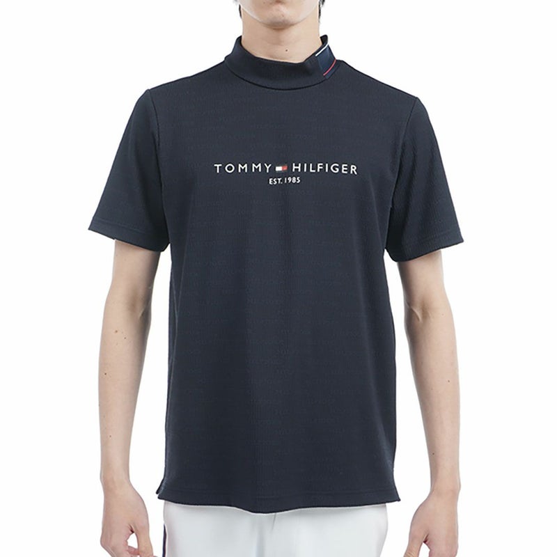 トミー ヒルフィガー ゴルフ Tommy Hilfiger Golf メンズ メンズ ロゴジャガード 半袖モックネックシャツ THMA531 詳細1