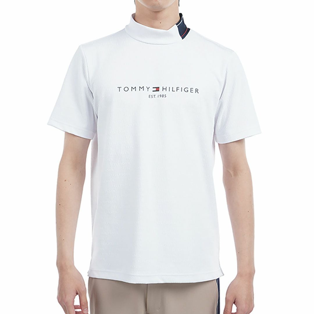 トミー ヒルフィガー ゴルフ Tommy Hilfiger Golf メンズ メンズ ロゴジャガード 半袖モックネックシャツ THMA531 詳細2