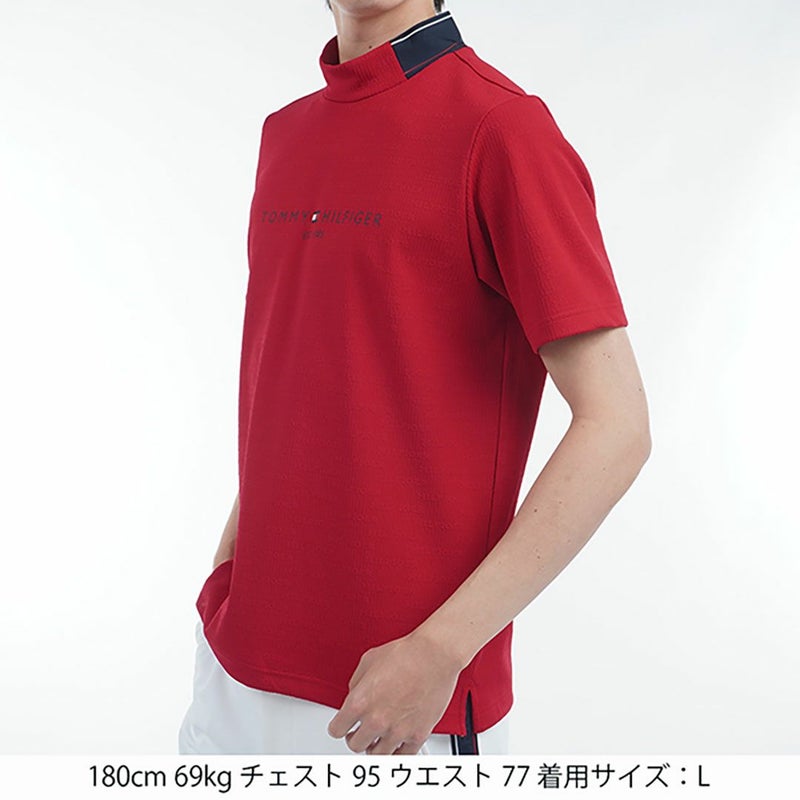 トミー ヒルフィガー ゴルフ Tommy Hilfiger Golf メンズ メンズ ロゴジャガード 半袖モックネックシャツ THMA531 詳細14
