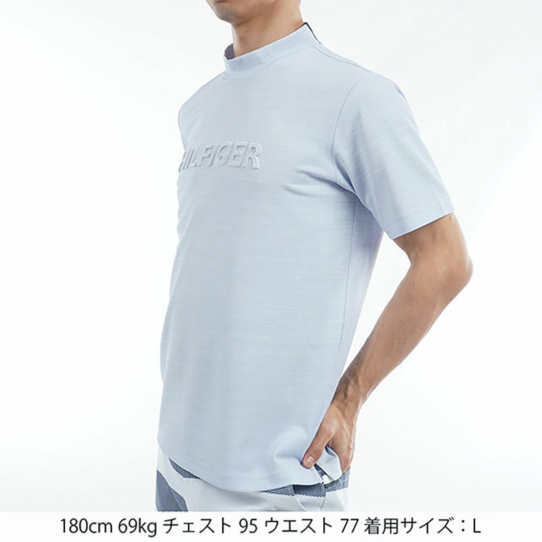 トミー ヒルフィガー ゴルフ Tommy Hilfiger Golf メンズ メンズ エンボスロゴ 半袖モックネックシャツ THMA532 詳細20