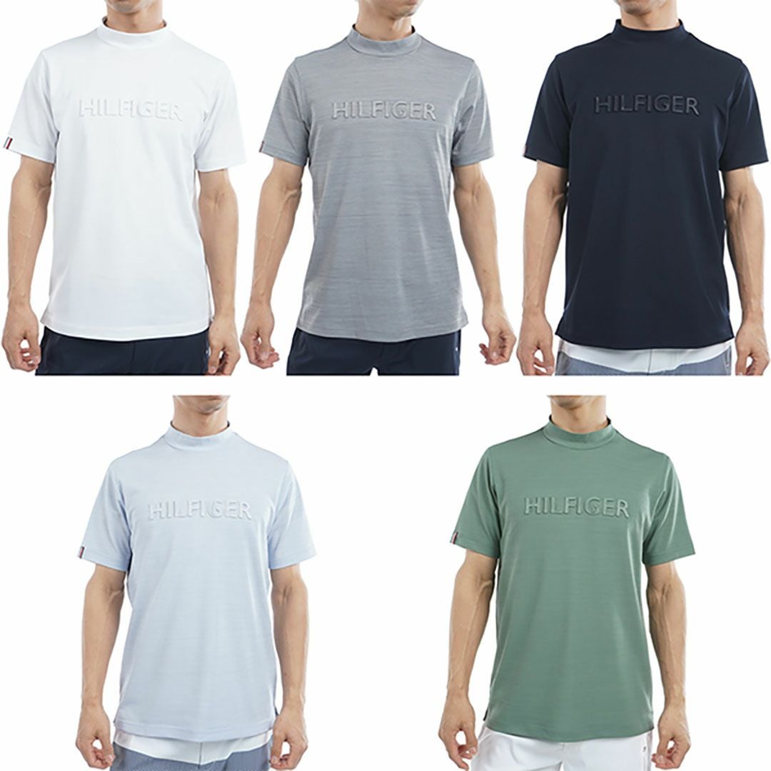 トミー ヒルフィガー ゴルフ Tommy Hilfiger Golf メンズ メンズ エンボスロゴ 半袖モックネックシャツ THMA532 詳細22