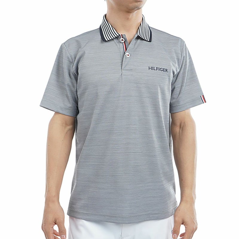トミー ヒルフィガー ゴルフ Tommy Hilfiger Golf メンズ メンズ カラー杢鹿の子 半袖ポロシャツ THMA533 詳細1