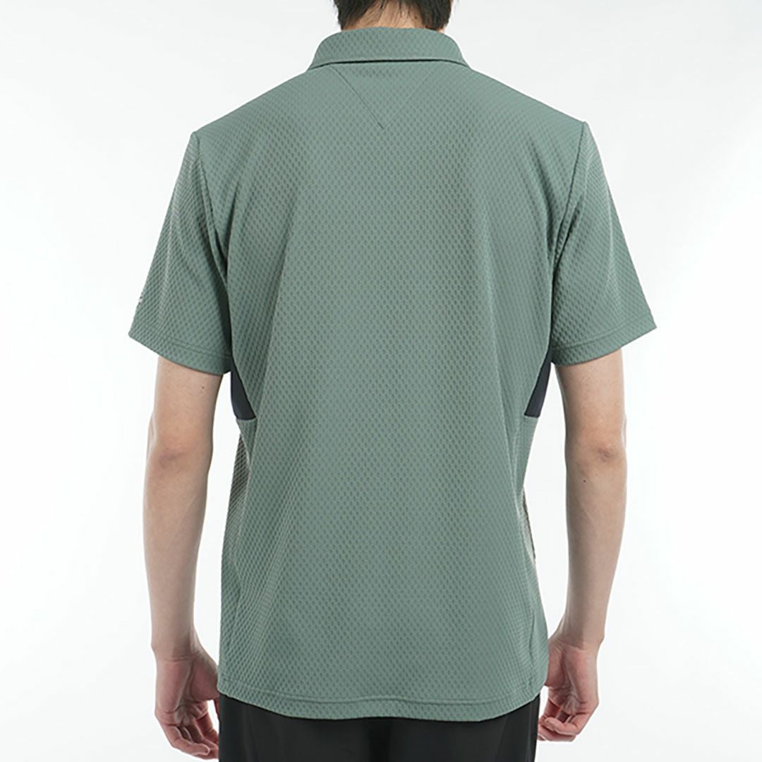 トミー ヒルフィガー ゴルフ Tommy Hilfiger Golf メンズ メンズ リンクスジャガード 半袖ハーフジップシャツ THMA536 詳細6