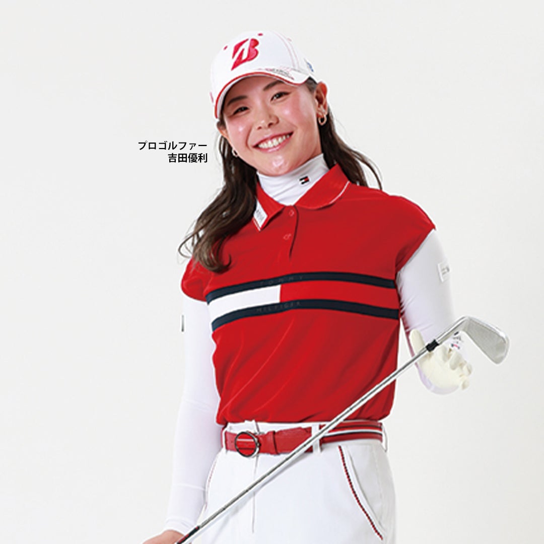 吉田優利プロ着用 トミー ヒルフィガー ゴルフ Tommy Hilfiger Golf レディース レディース モックネック メッシュインナーシャツ THLA535 詳細12